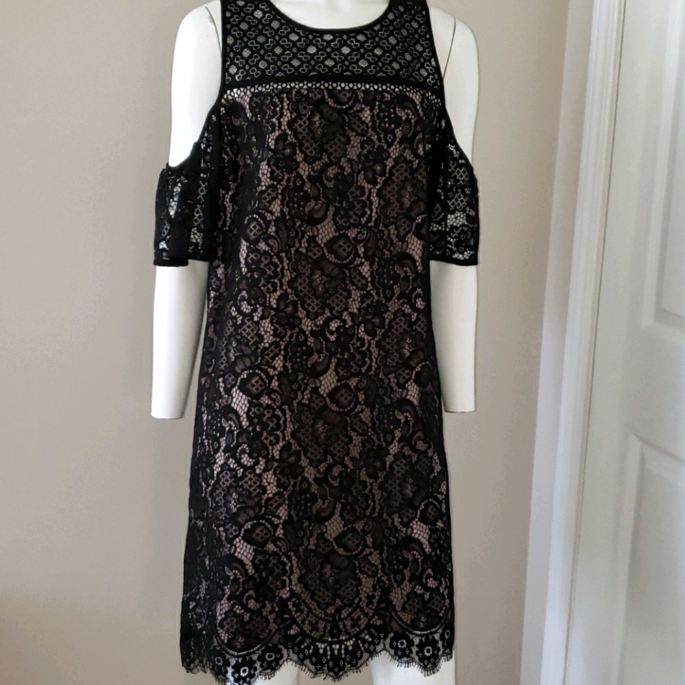 LOFT black lace evening dress 👗 🖤